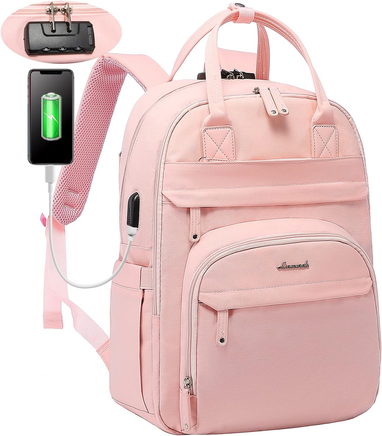 LOVEVOOK Laptop Backpack for Women, Travel Antitheft Bag