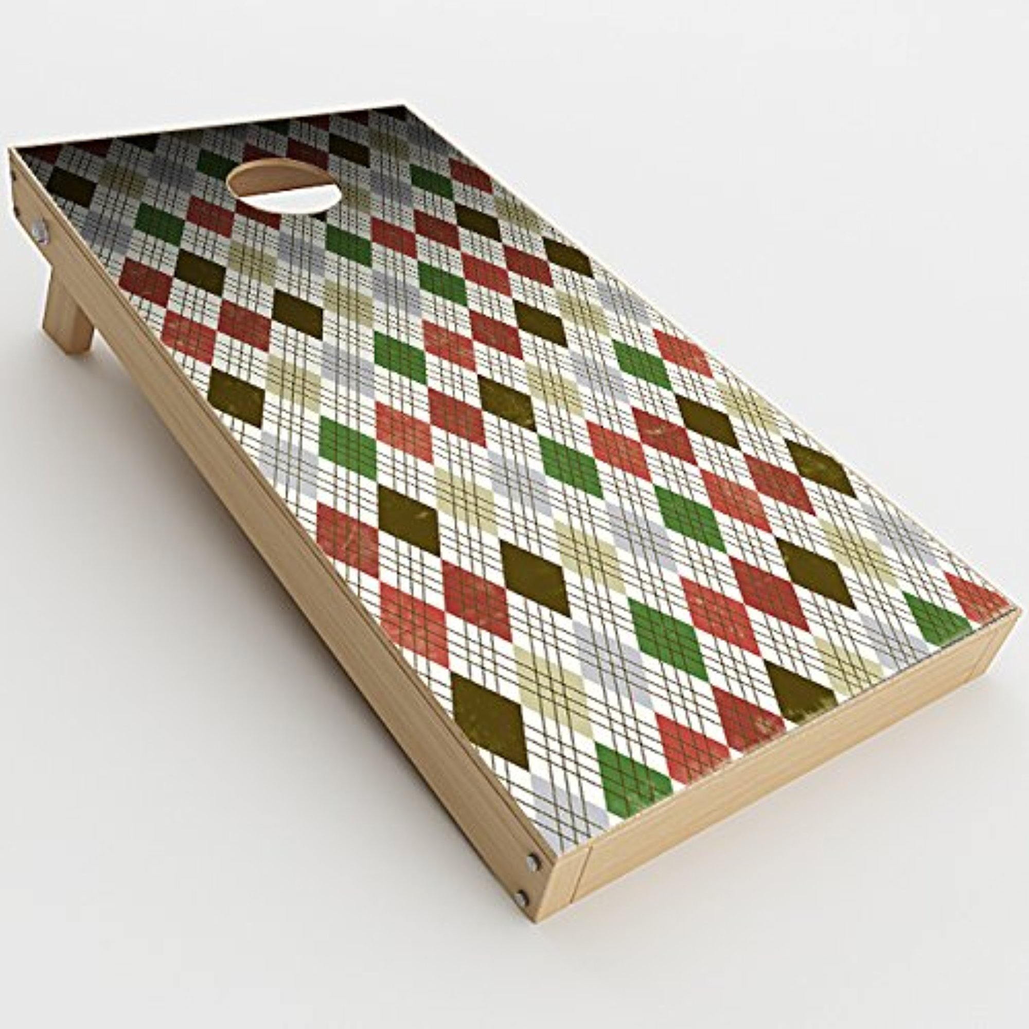 Skin Decal Vinyl Wrap for Cornhole Outdoor Game Bag Toss (2 x pcs. Skins only) / Argyle2