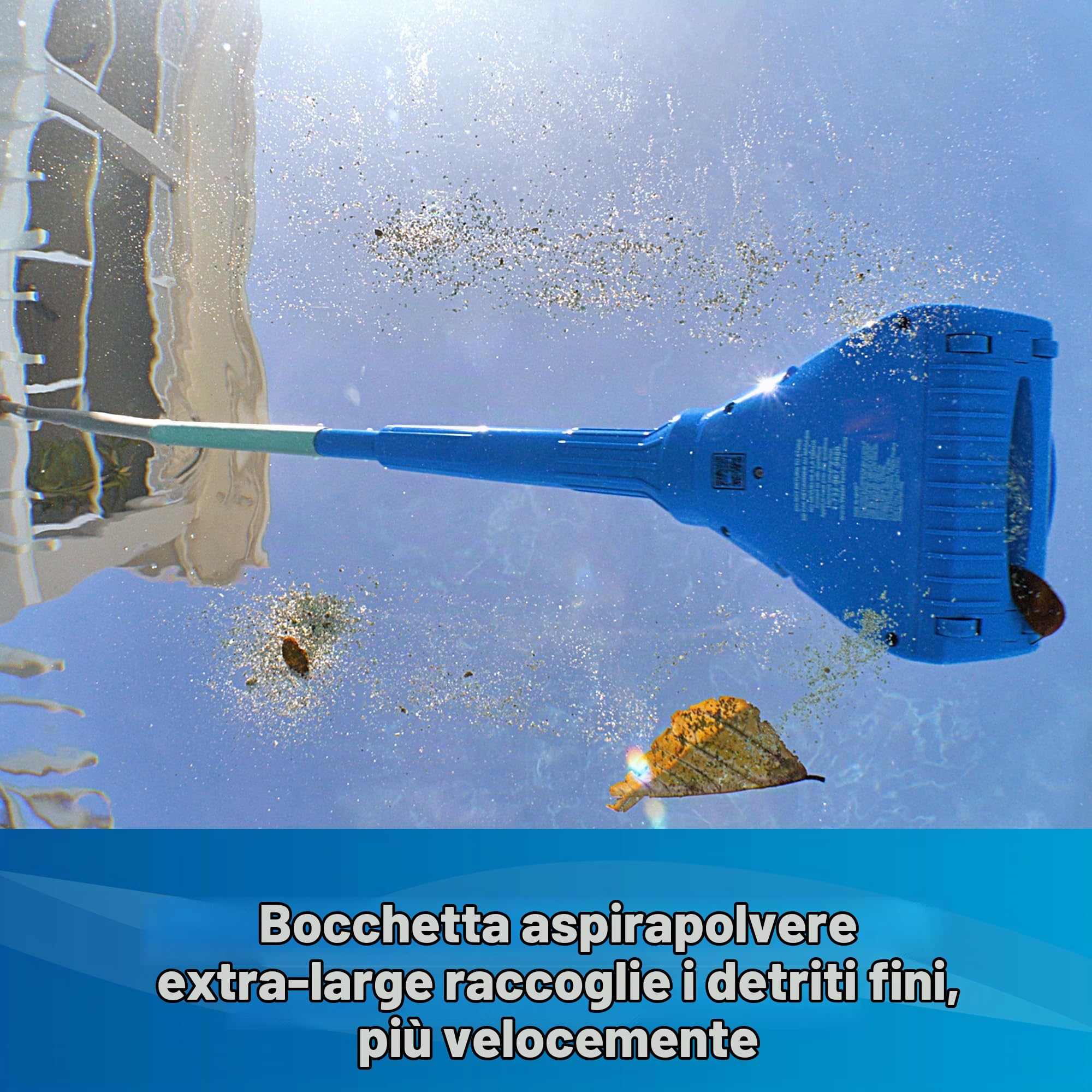 Water Tech Pool Blaster Aqua Broom Xl Ultra Pool Vacuum Cleaner, Aspirapolvere Per Piscine Con Ventosa Xl, Aspirapolvere Portatile Per Piscine E Spa Con Testa Aspirante Di 22 Cm Di Larghezza
