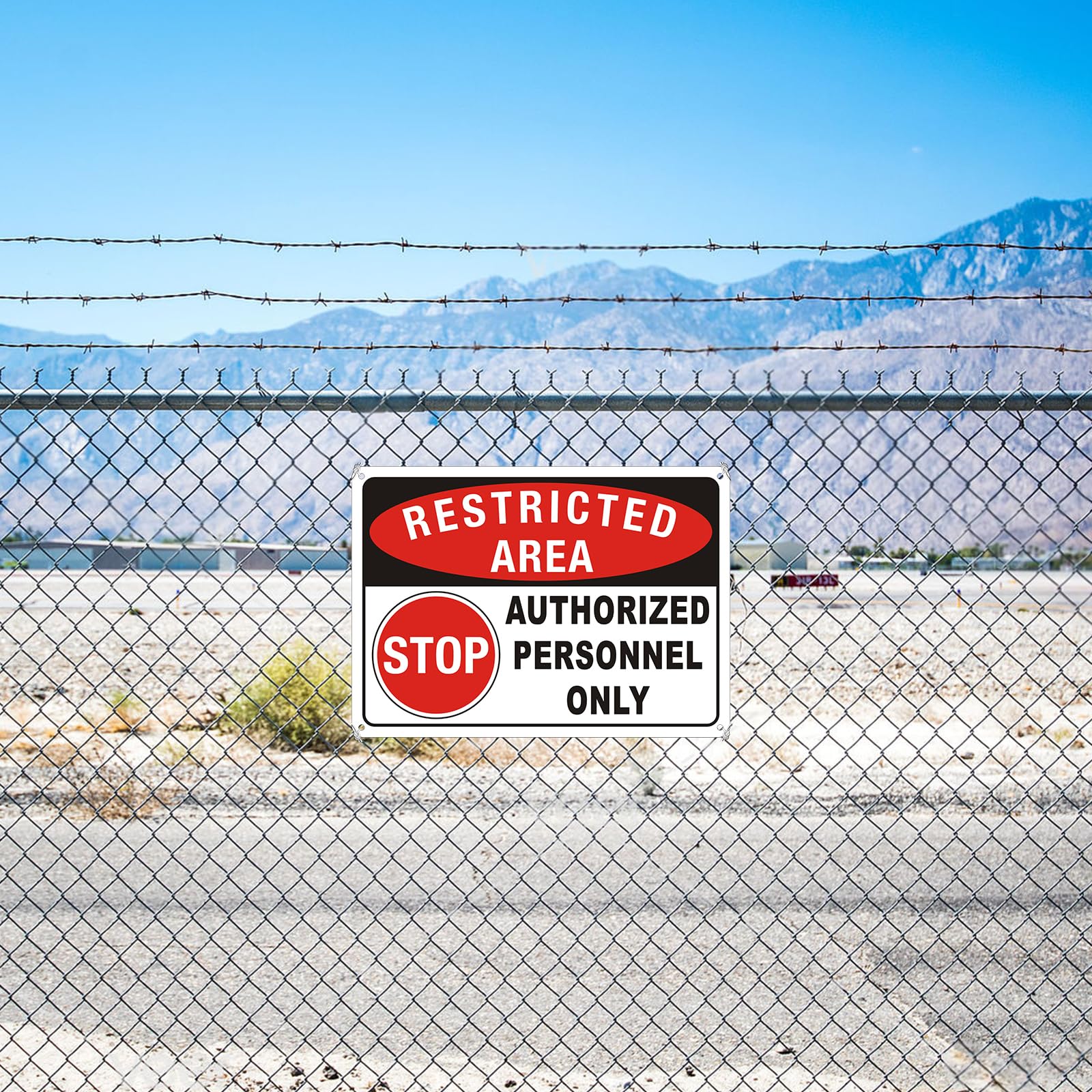 (2 Pack) Restricted Area Sign, Authorized Personnel Only Do Not Enter signs, 10 x 7 Inches Aluminum UV Protected Weatherproof and Easy to Install — Amazon image 6