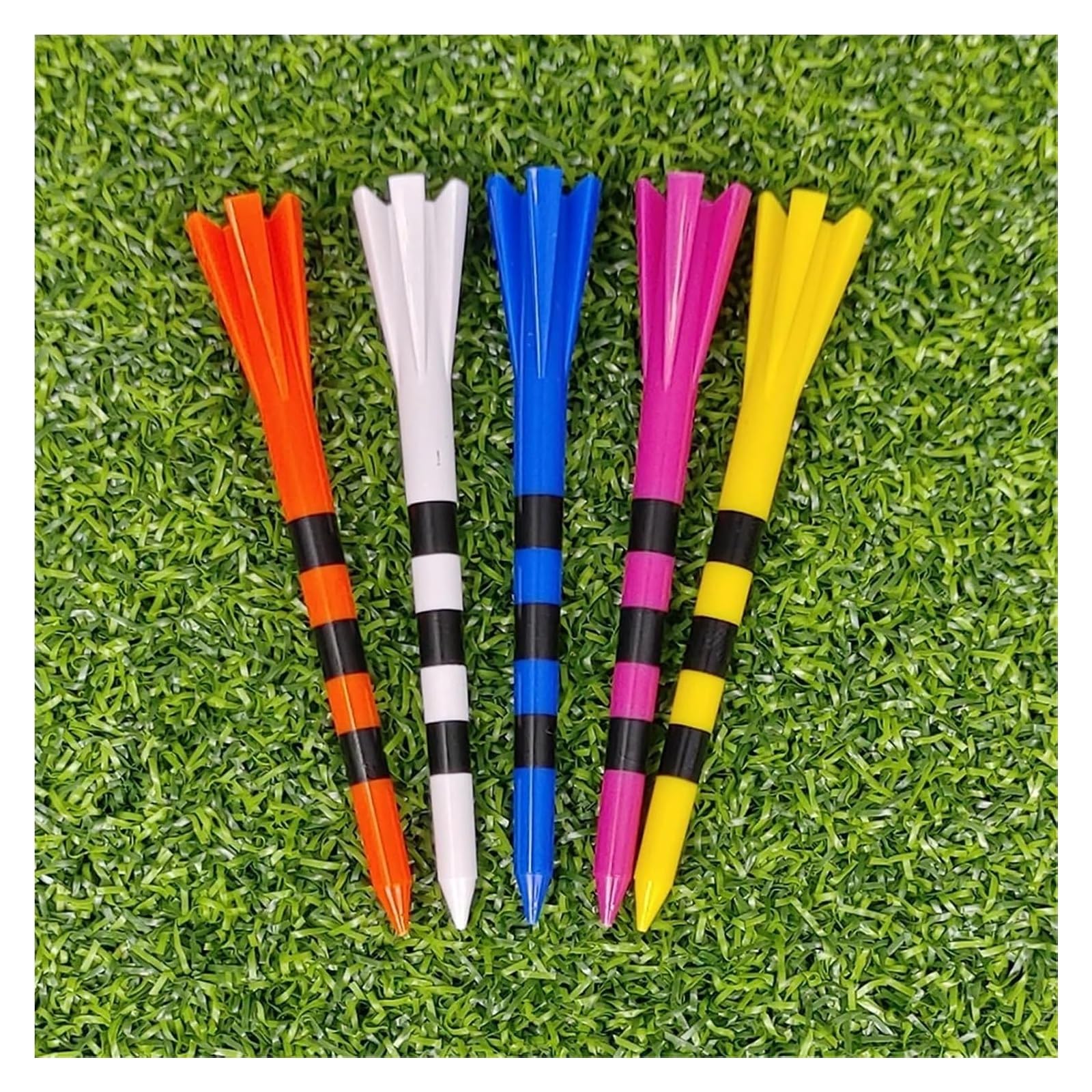 Premium-Golf-Tees, 100 Stück Golf-Tees, Mehrfarbig, 8,3 cm