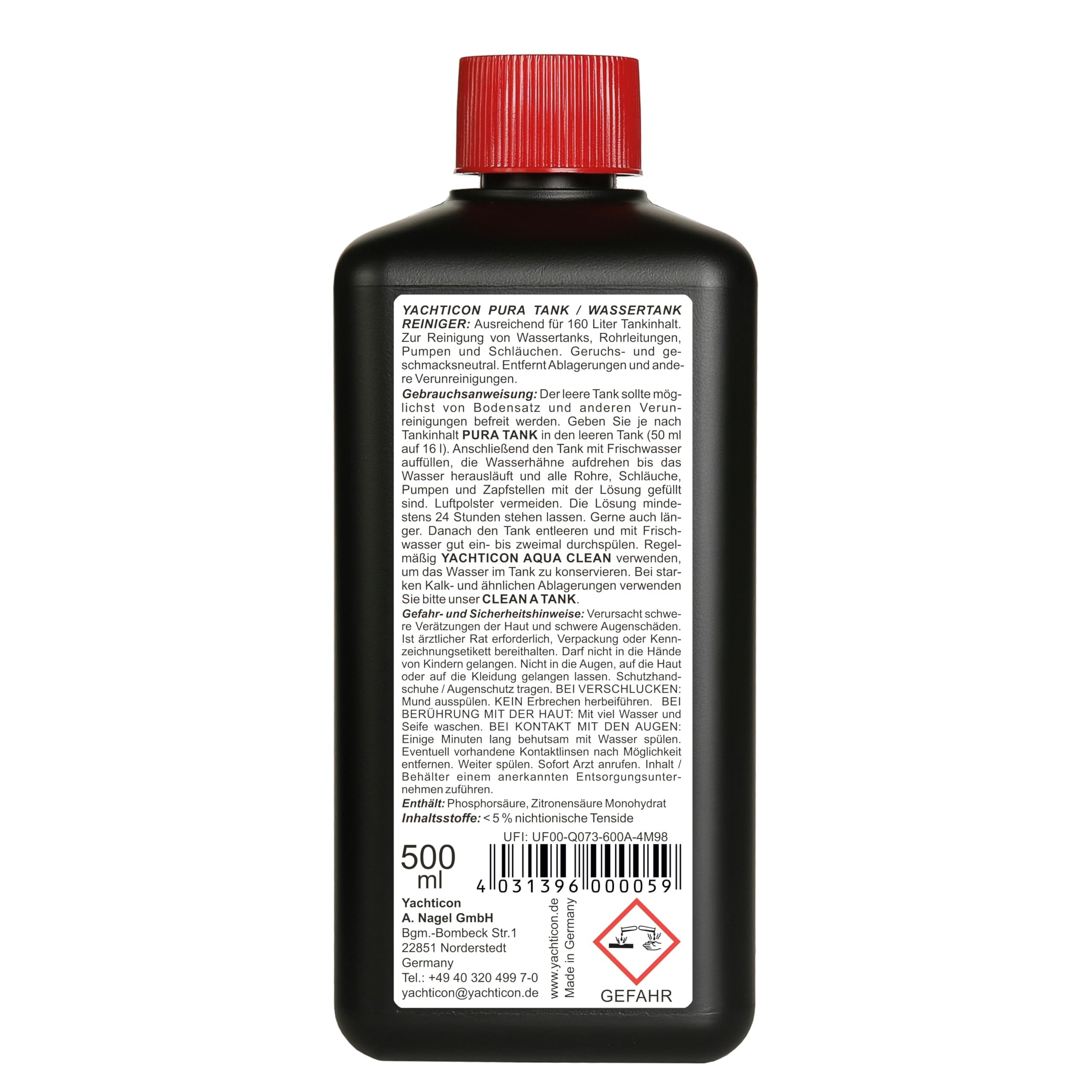 🧴 Osculati Pura Tank – Desinfectante Para Tanques De Agua 500 Ml – Sin Clorines – Especial Para Barcos Y Autocaravanas – Limpieza Y Mantenimiento