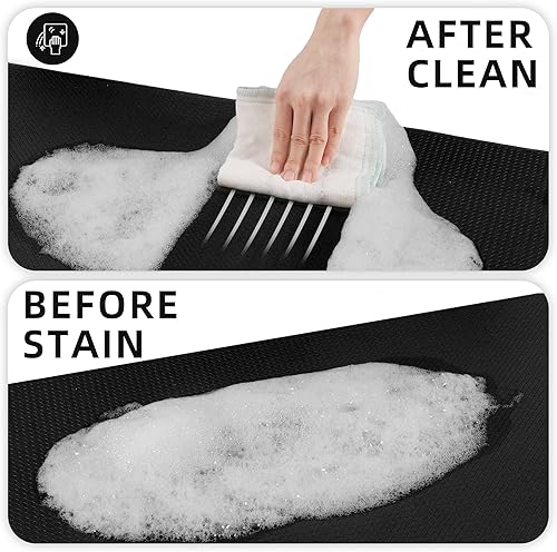 Miniatura 6 de slok 2 tapetes de cocina, tapetes de cocina, 47 pulgadas, acolchados antifatiga, tapetes de cocina para piso, tapetes de cocina antideslizantes,