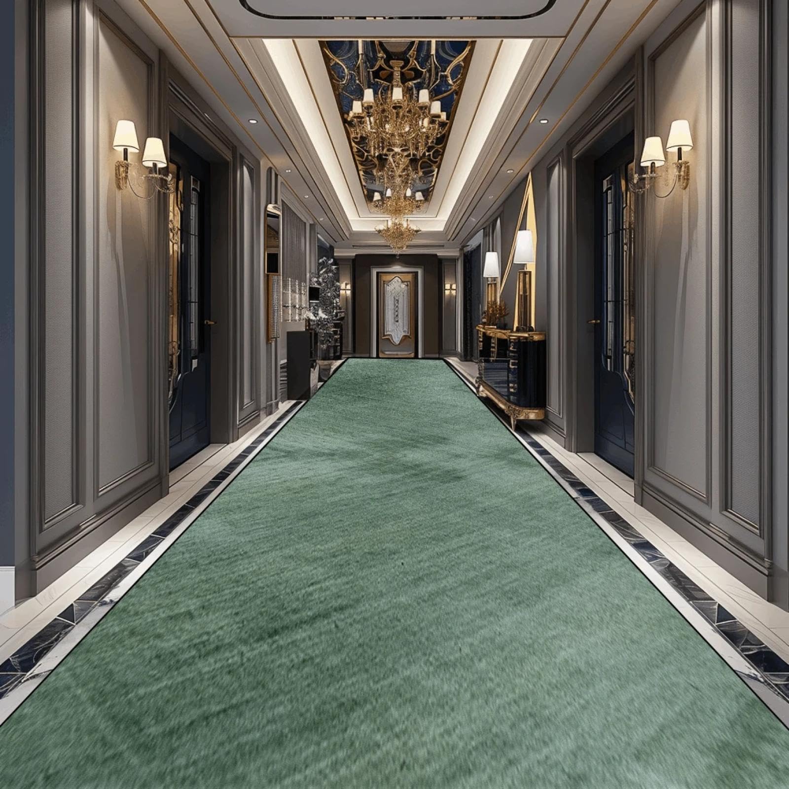 Tapis de couloir simple moderne abstrait 100x200 cm lavable escalier