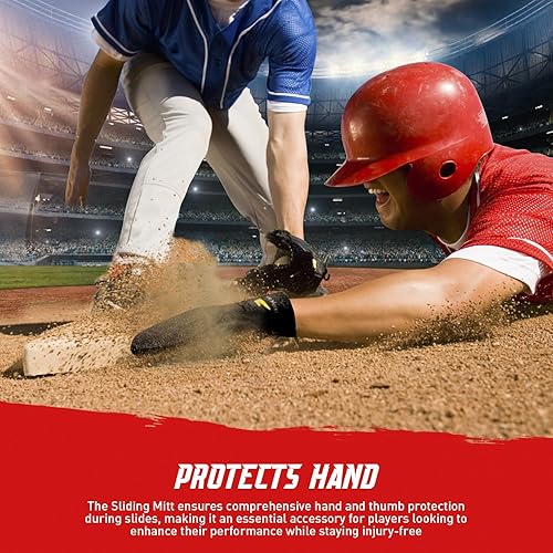 Miniatura 2 de Guante deslizante, guante deslizante de béisbol y sóftbol para niños, jóvenes y adultos, flexible, transpirable, duradero, fácil de llevar