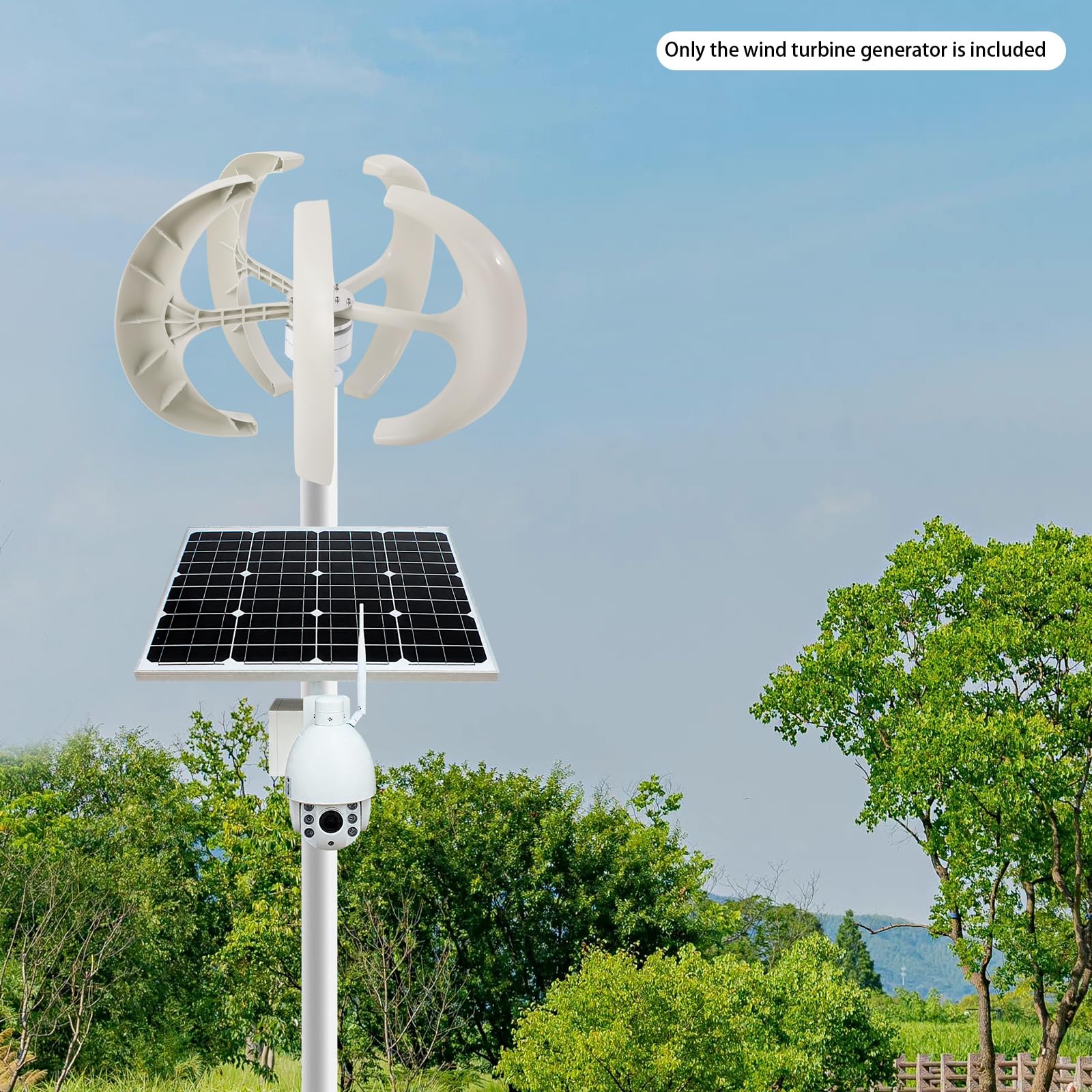 Windkraft Generator 600W, Vertikale Windturbine für Solar Systeme