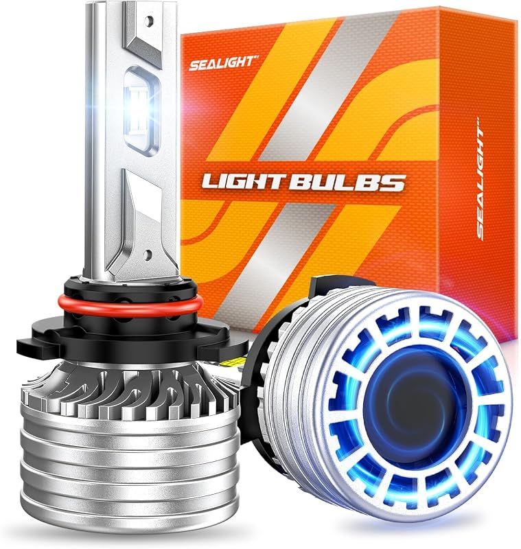 Lâmpadas LED 9005 HB3 SEALIGHT para farol de neblina, 6500 K branco frio, 120.000 lm – Kit com 2 unidades