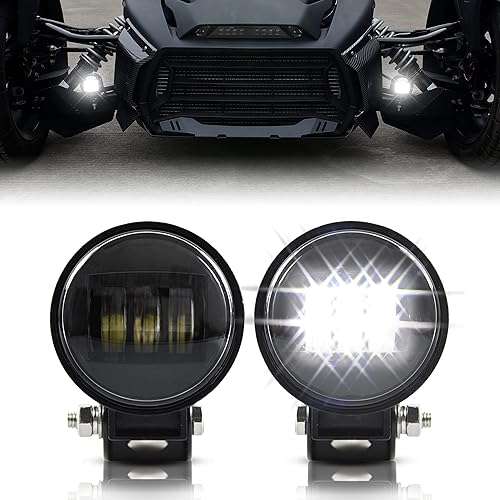 SAUTVS Luces LED auxiliares de conducción para Can Am Ryker, luces antiniebla auxiliares con soportes de montaje para Can-Am Ryker 600 900 Sport &