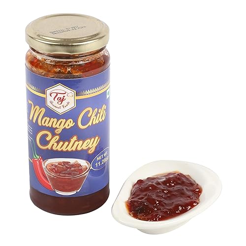 Miniatura 4 de TAJ Gourmet Chutney de chile y mango (Mango Chile), 320g (11.2oz)