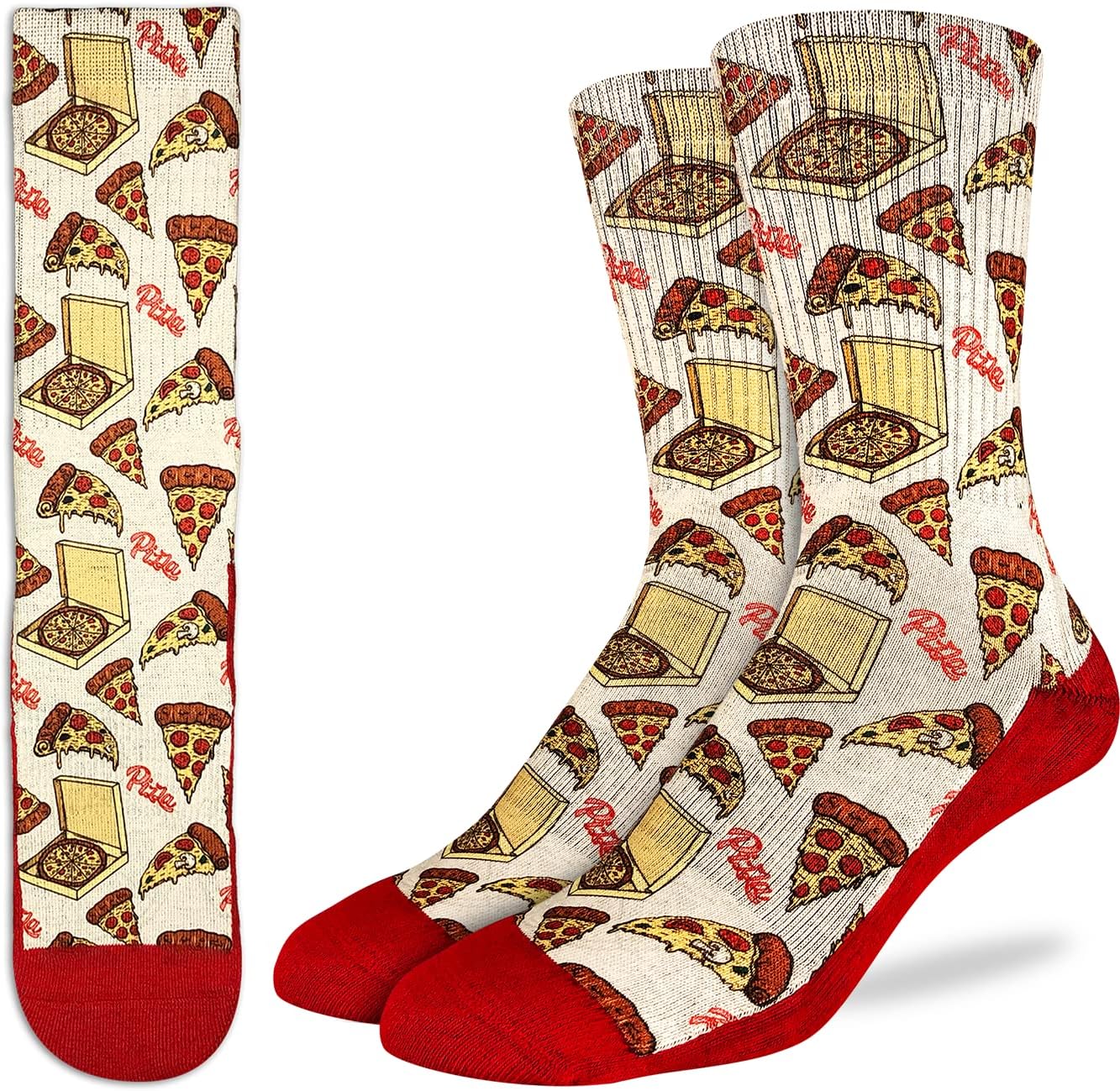 Good Luck Sock Men's Pizza Socks, Adult, Shoe Size 8-13 - Image 3
