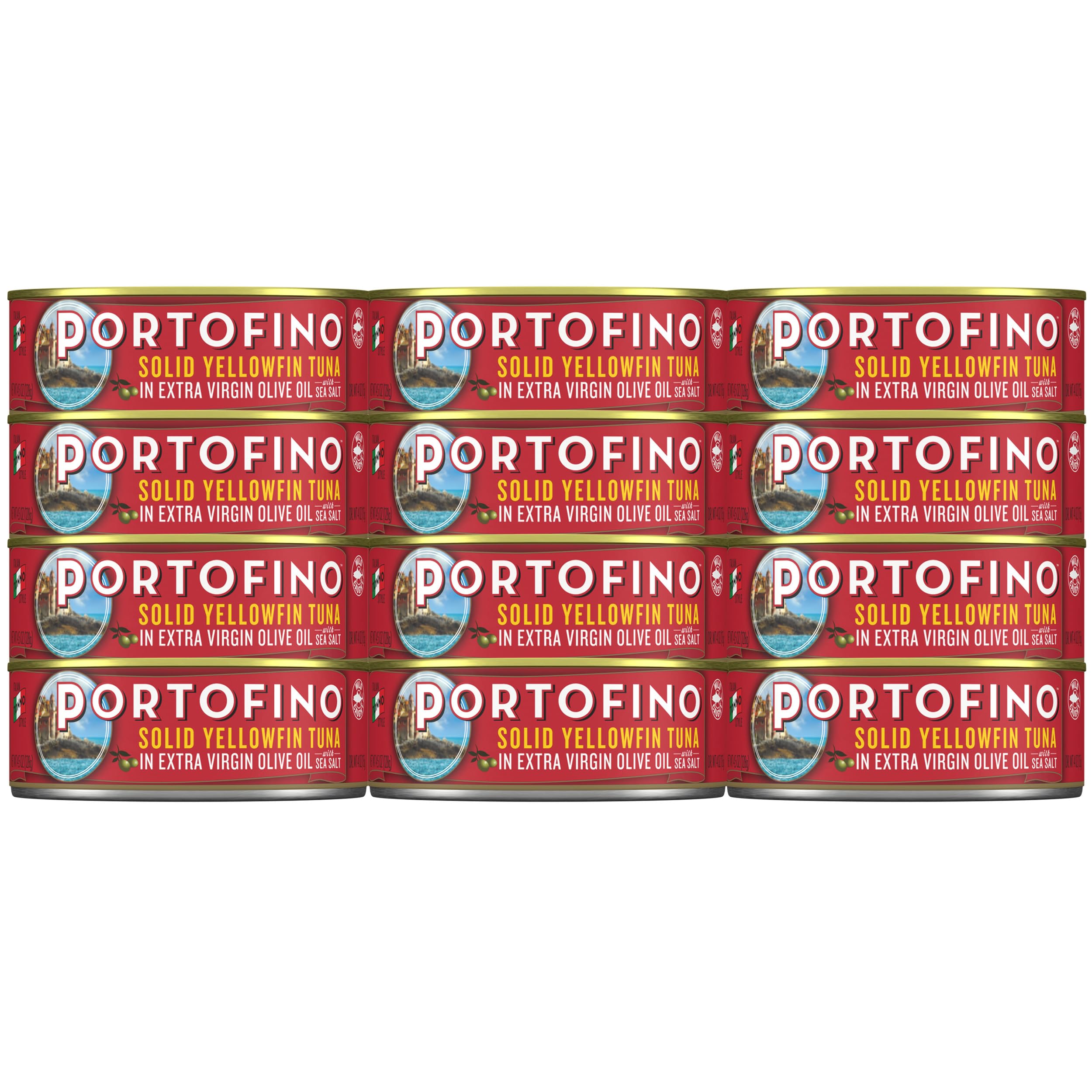 Portofino Solid Yellowfin Tuna In Extra Virgin Olive Oil - 4.5oz Can (Pack of 12)
