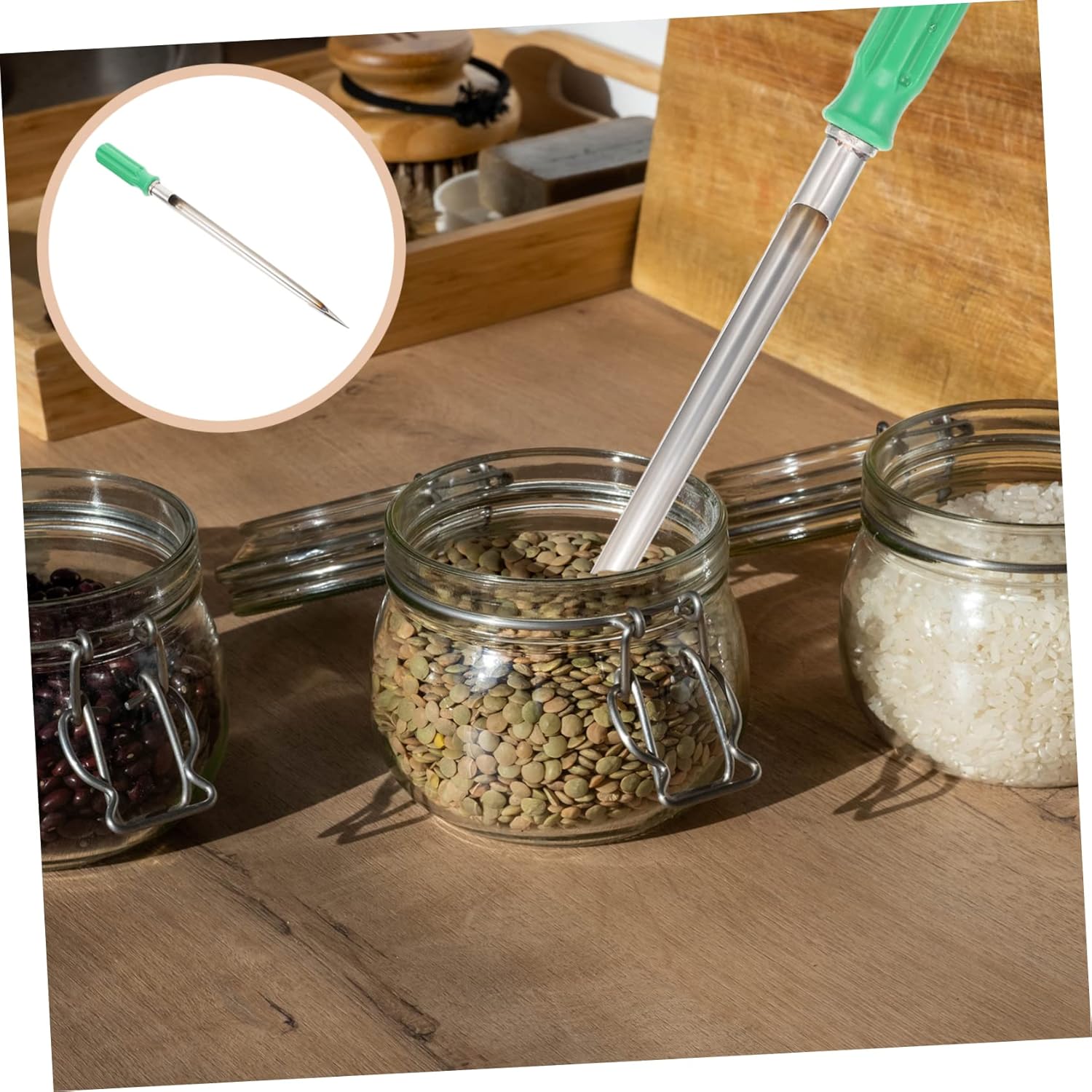 Mipcase 10pcs Multifunctional Grain Probe Sampler Stainless Steel Tool for Accurate Rice Corn and Sorghum Sampling Lightweight and Easy to Clean for Farms and Laboratories