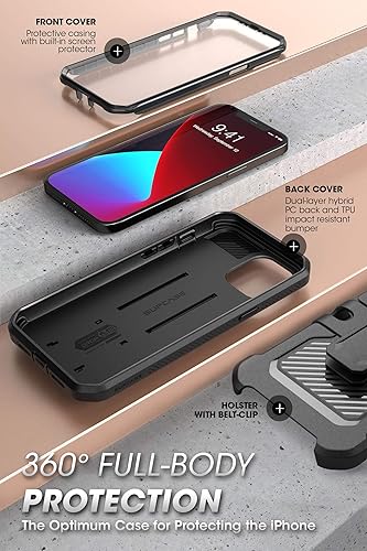 Miniatura 4 de SupCase Unicorn Beetle Pro Series - Funda para iPhone 12  iPhone 12 Pro (versión 2020) de 6.1 pulgadas, protector de pantalla integrado de cuerpo