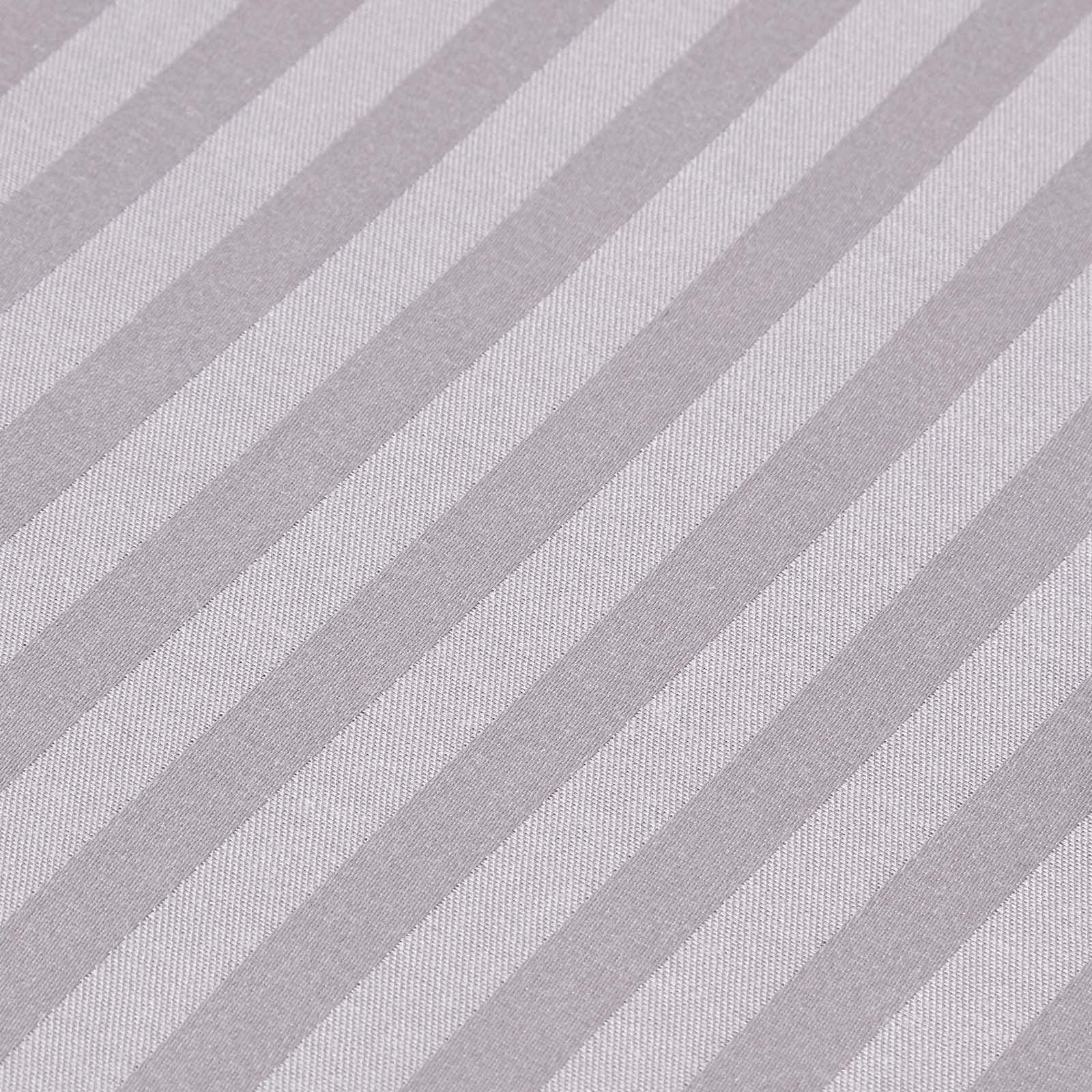 Homescapes Damast Bettlaken ohne Gummizug Silbergrau 178x255 cm, Baumwoll-Betttuch Satin-Streifen, Haustuch ägyptische Baumwolle