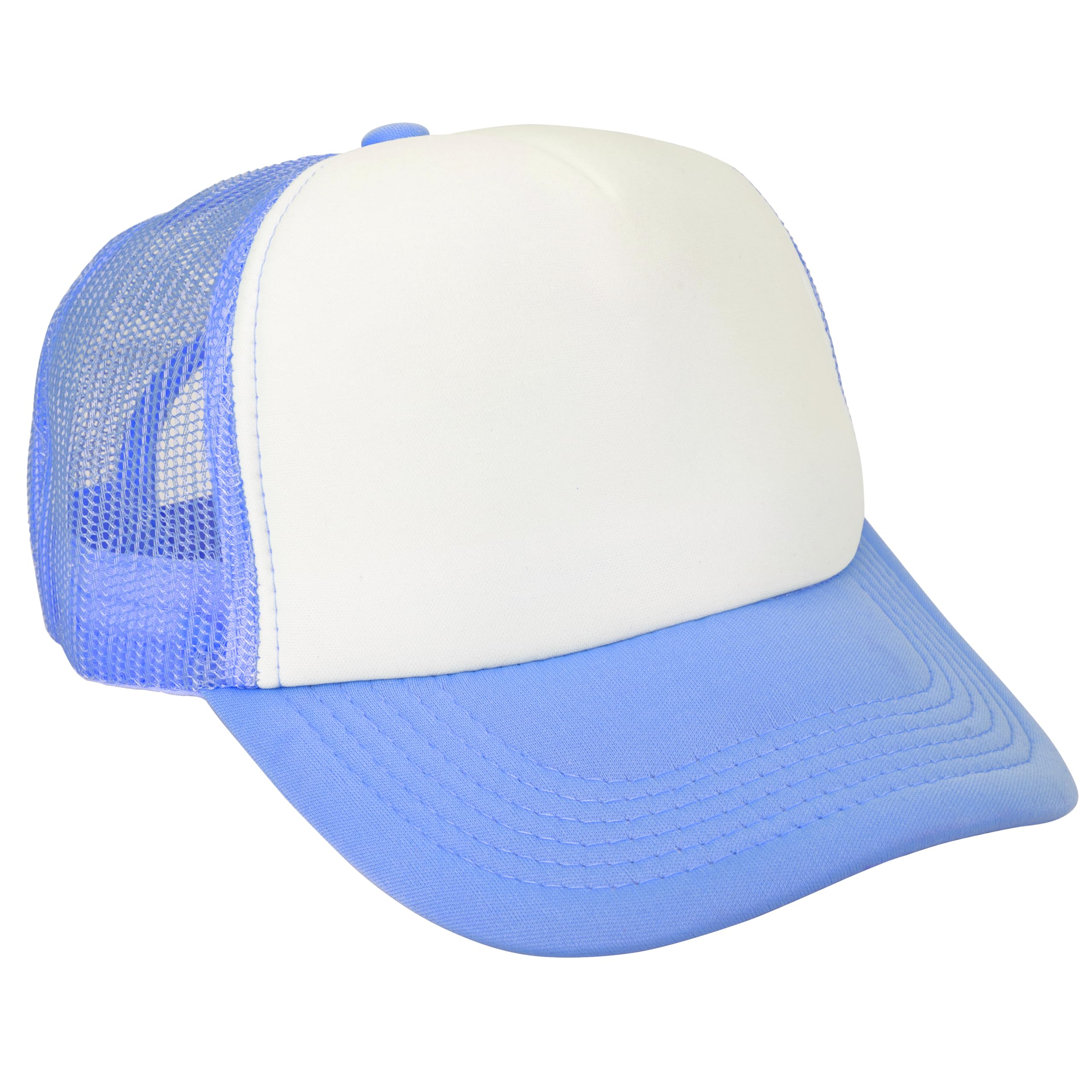 Gelante 12 gorras de camionero en blanco por sublimación, 5 paneles de malla, gorra de béisbol a granel
