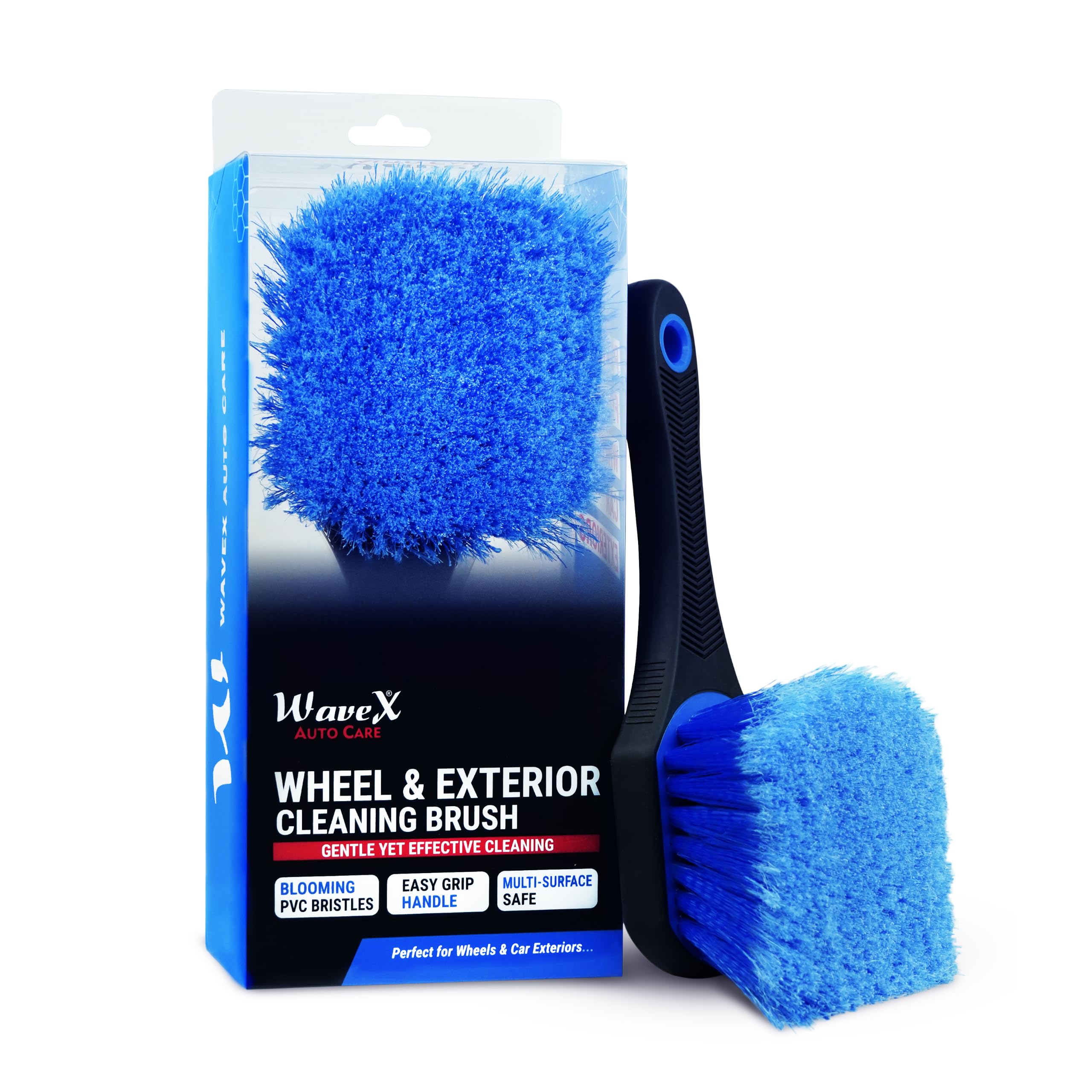Wavex Wheel & Exterior Cleaning Brush for Car & Bike Detailing | Soft Blooming PVC Bristles | Multi-Surface Cleaning Brush for Wheels, Exterior Trim, Plastic Parts & Upholstery-image-43