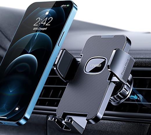 Phone Holder Car [Upgrade Clip Never Fall] Car Phone Holder Mount Automobile Air Vent Hands Free Cell Phone Holder for...