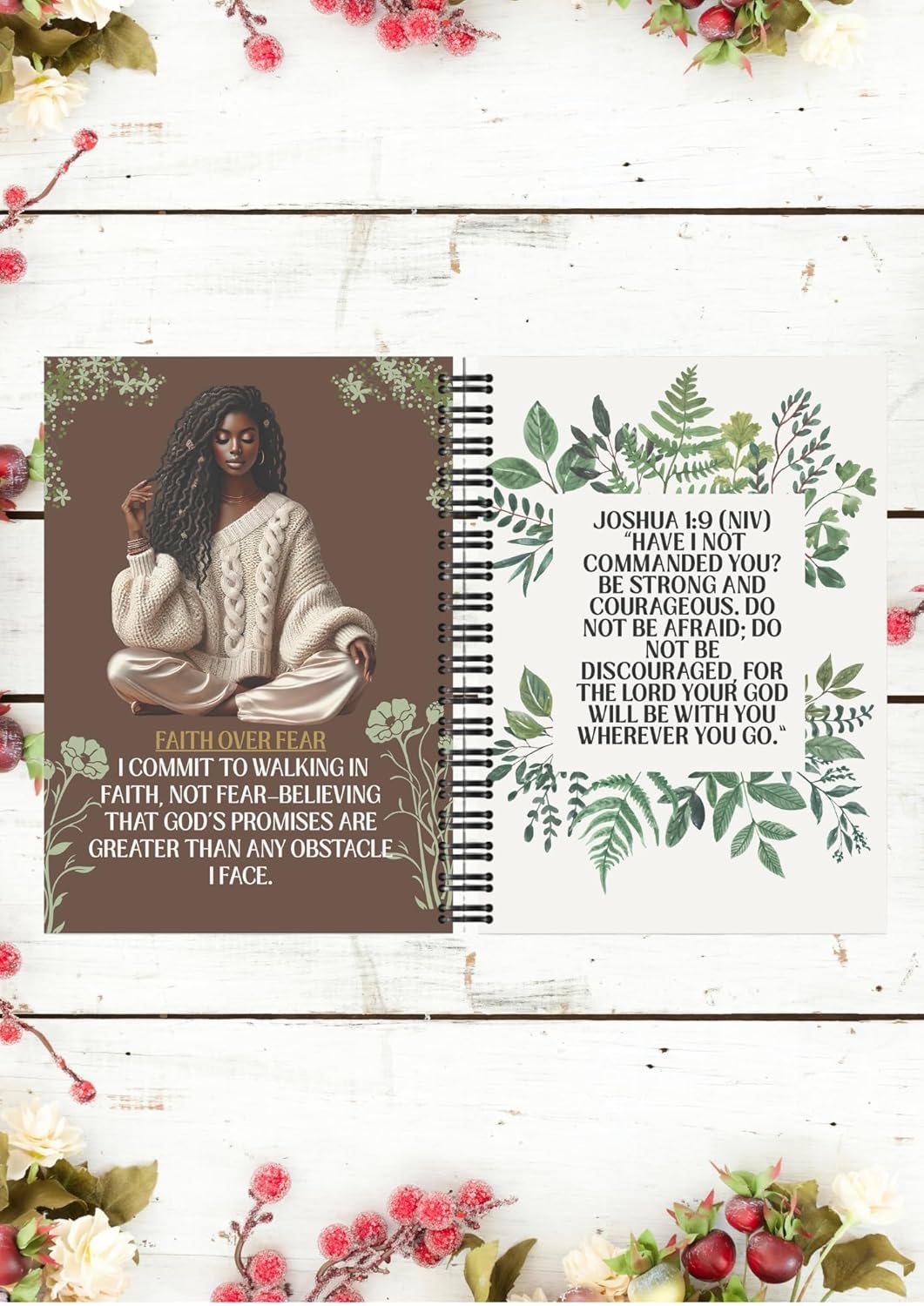 My Daily Journal Spiral Notebook, Decorative Writing Diary with Lined Pages, Hardcover