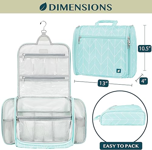 Miniatura 2 de PAVILIA Neceser colgante grande, bolsa de viaje para mujeres y hombres, organizador de cosméticos, bolsa de maquillaje resistente al agua,
