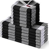 Vista 22 de Homaxy - Juego de toallas y paños de cocina, 12 x 12 y 13 x 28 pulgadas, juego de 8 toallas de cocina de 100% algodón, de punto gofre, a cuadros