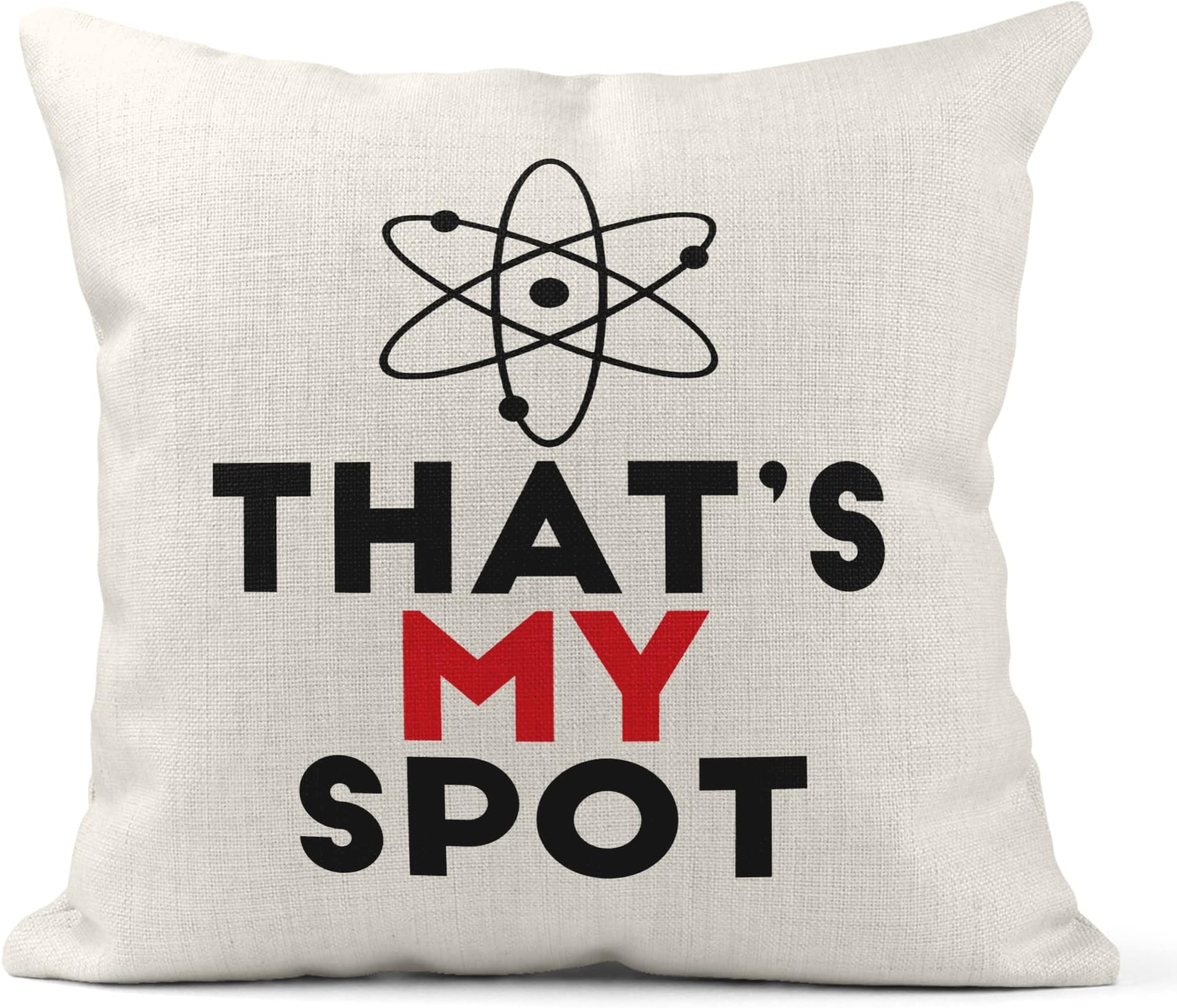 Sheldon Cooper Big Bang Theory Cushion TV Series Men Kids My Spot Pillow (With Insert (Stuffing))