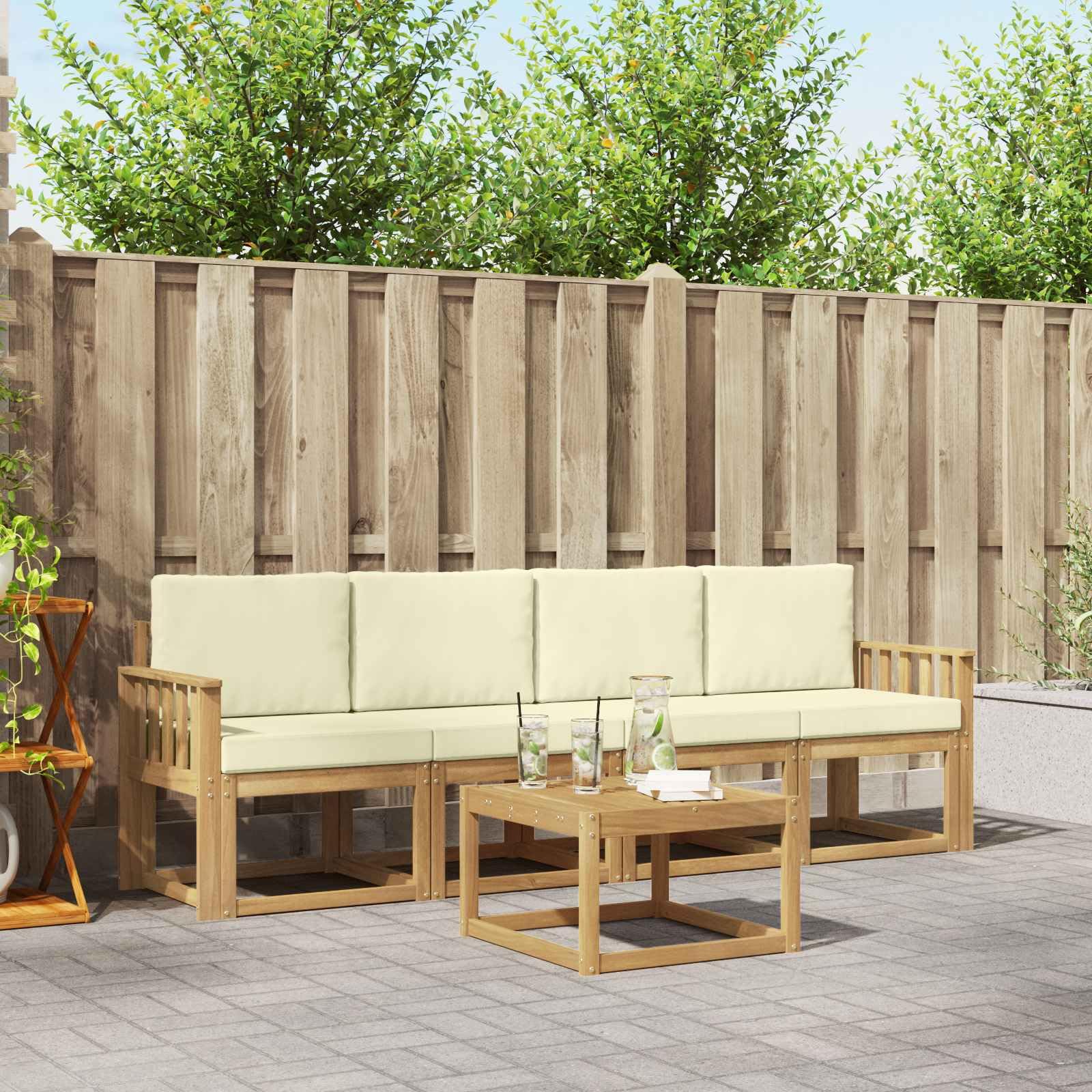 Canapé d'extérieur résistant en acacia pour sublimer votre jardin