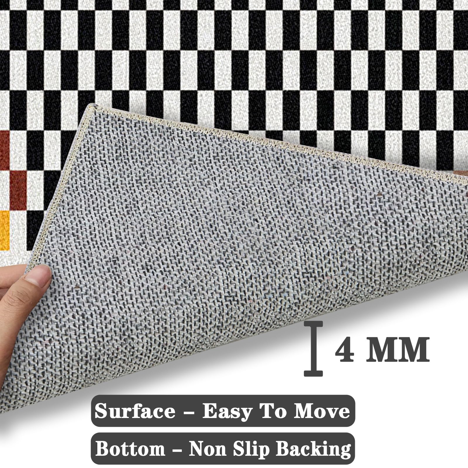 Tappetino Protettivo per Pavimento, Tappetino per Sedia da Ufficio per Parquet e Pavimenti Duri, Tappeto per Sedia con Ruote, Tappeto per Sedia Gaming Antiscivolo per Pavimenti In Legno 120 x 160 cm