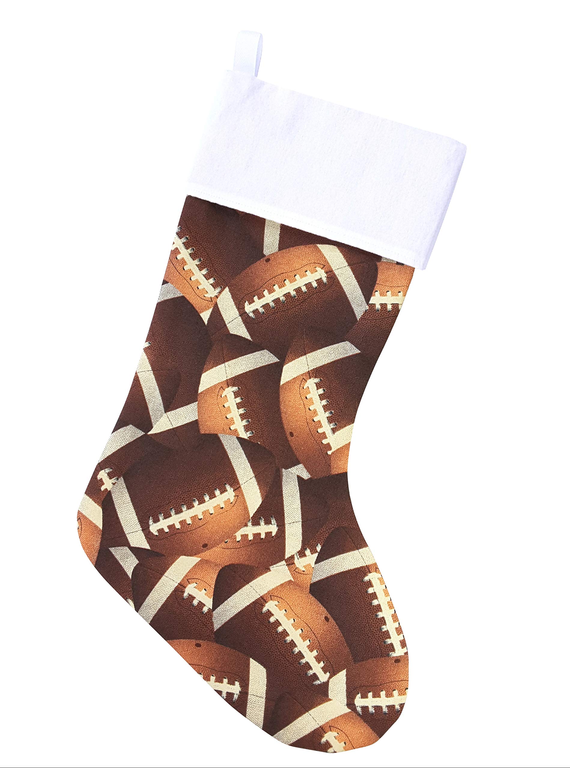 Downright Bandanas Sports Christmas Stocking - Football Baseball Basketball Soccer (Football)