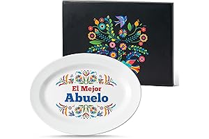 R HORSE Spanish Abuelo Gift - El Mejor Abuelo Oval Platter in Spanish
