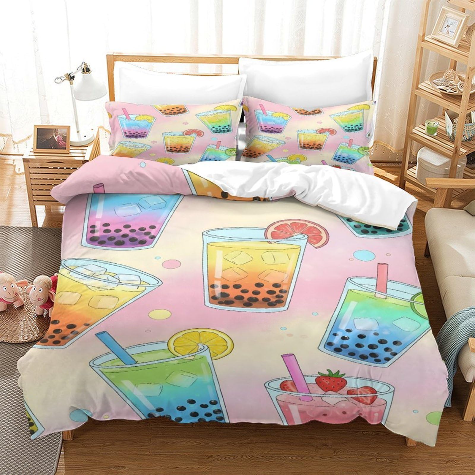 Bubble Tea Bettwäsche Set Teenager Zimmer