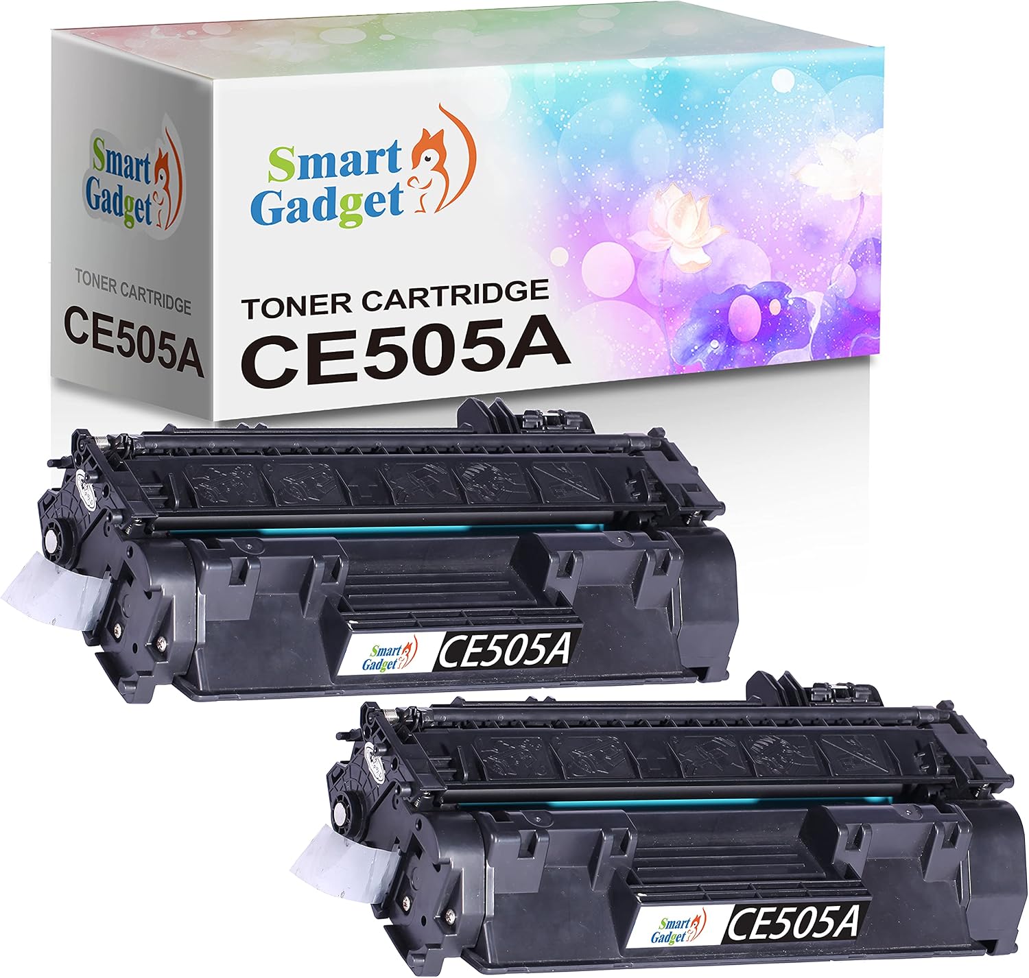 05A Toner Cartridge Compatible for HP CE505A Replacement for HP P2035 P2035N 2035N P2055DN 2055DN P2030 P2050 P2055X P2055D Printer (2 Black)
