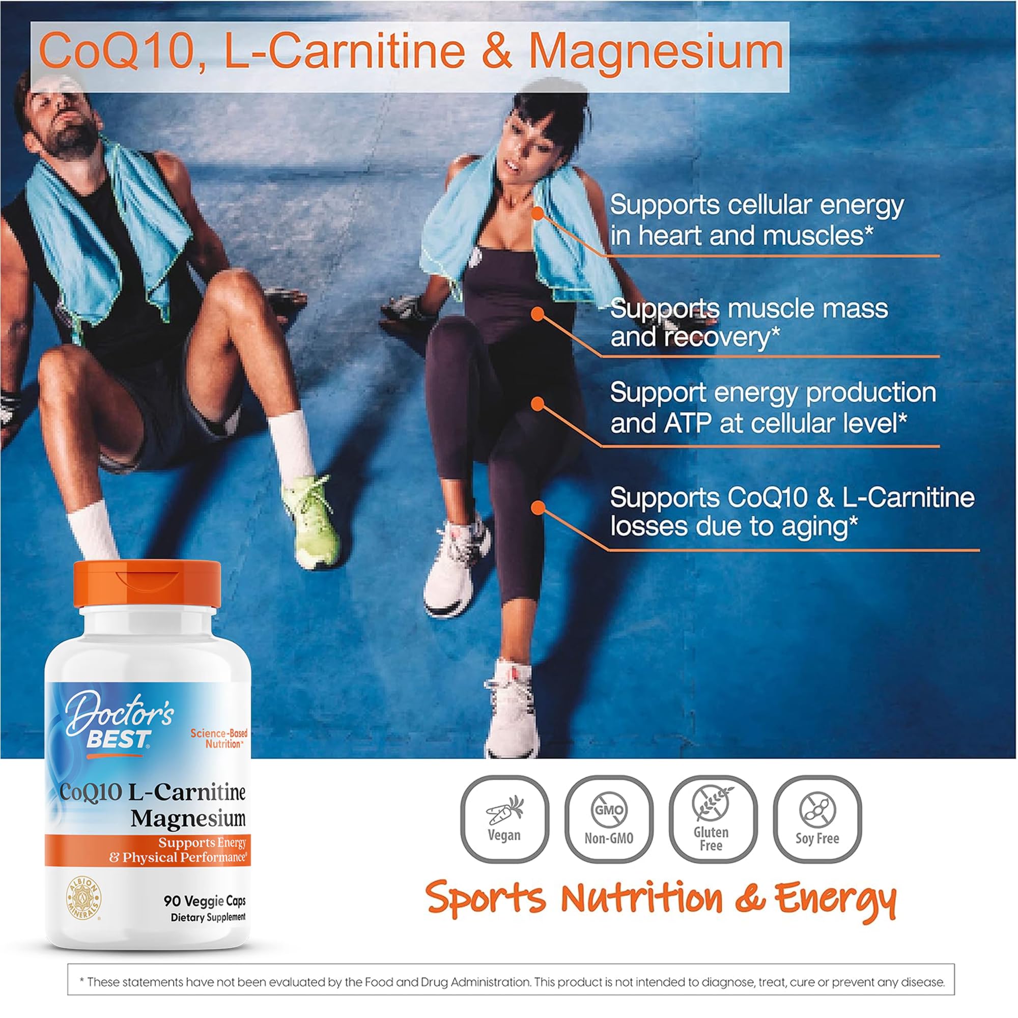 magnesium l carnitine Amazon.com: Doctor's Best CoQ10 L-Carnitine Magnesium Supplement - Energy &  Exercise Support for Men & Women, Naturally Fermented Coenzyme Q10, Gluten  Free, Soy Free, Vegan Formula