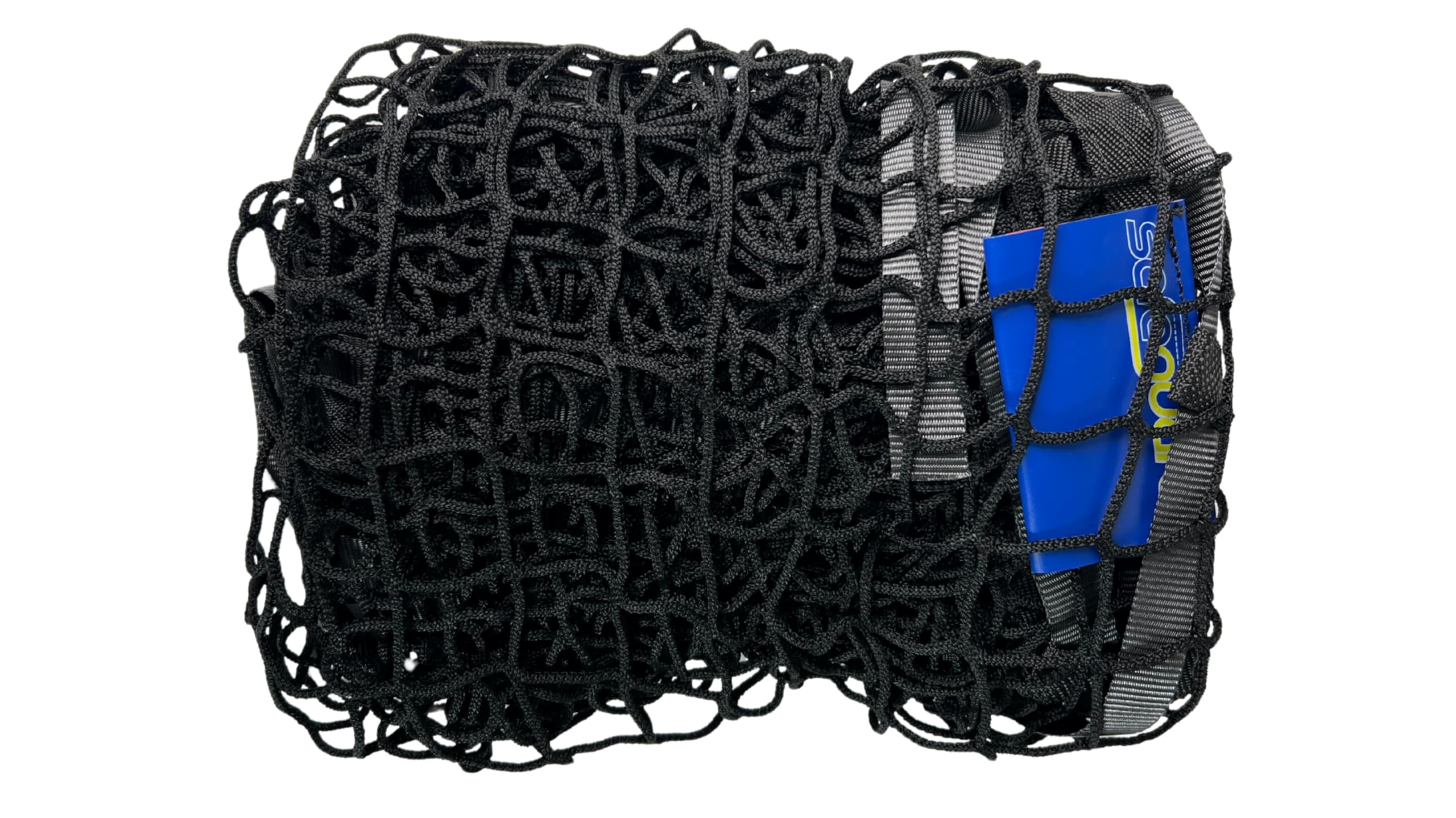 Red de seguridad de carga de 400 daN con correa de cierre de sujeción (negro, 125 x 73 cm)