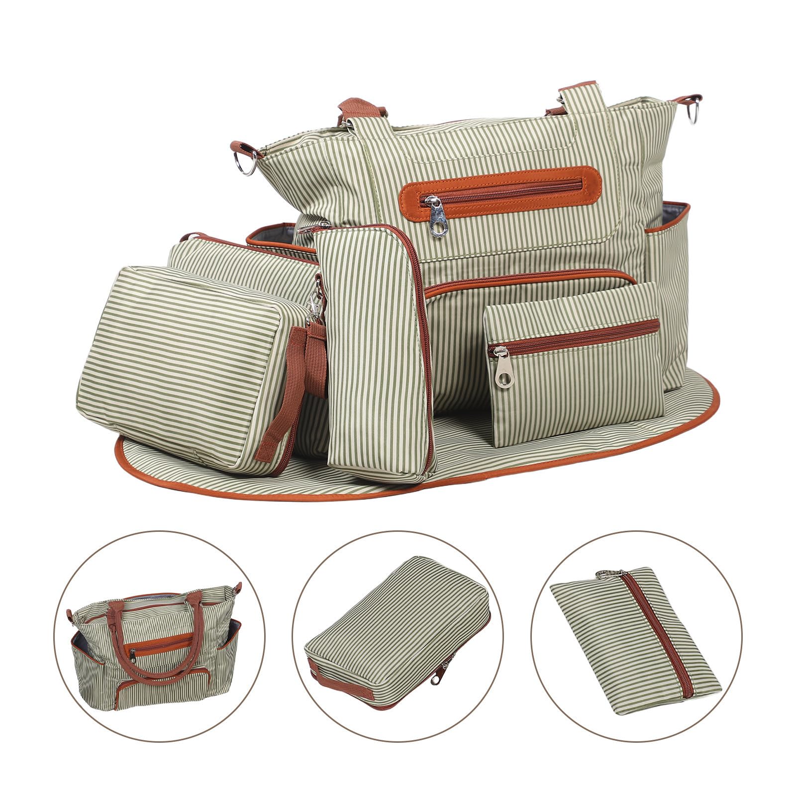 FRCOLOR 7 Piezas Bolso de Maternidad Grande para Mamá, Organización