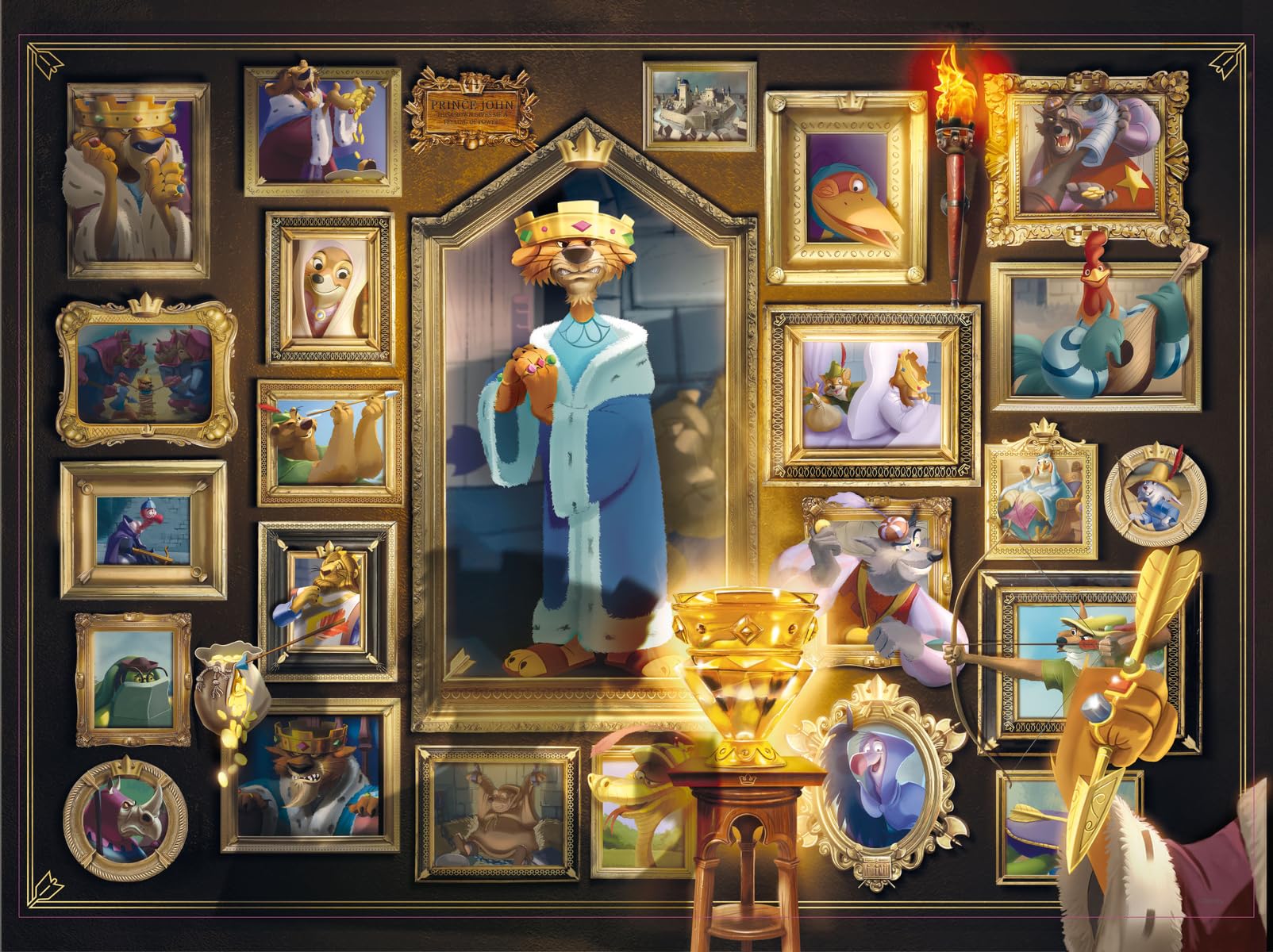 Disney Villainous: King John and Figurine 1000 Piece Jigsaw Puzzle for Adults - 12001110 - Handcrafted Tooling, Made in Germany, Every Piece Fits Together Perfectly