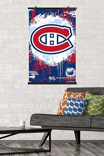 Miniatura 2 de Trends International NHL Montreal Canadiens - Póster de pared Maximalist Logo 23, 34 pulgadas de largo x 22.4 W, paquete de póster y clip