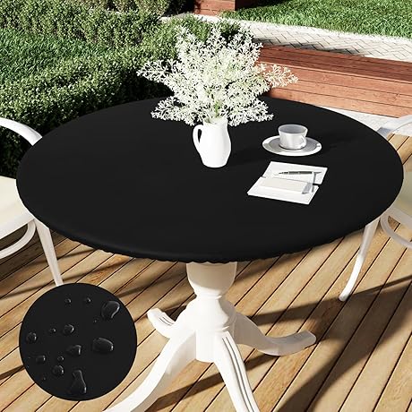 Smiry Round Fitted Tablecloth - Premium Quality for Optimal Table Protection