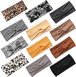 12 Pack Headbands for Women Non Slip Elastic Hair Bands Yoga Workout Running Sport Sweat Hair Wrap for Girls