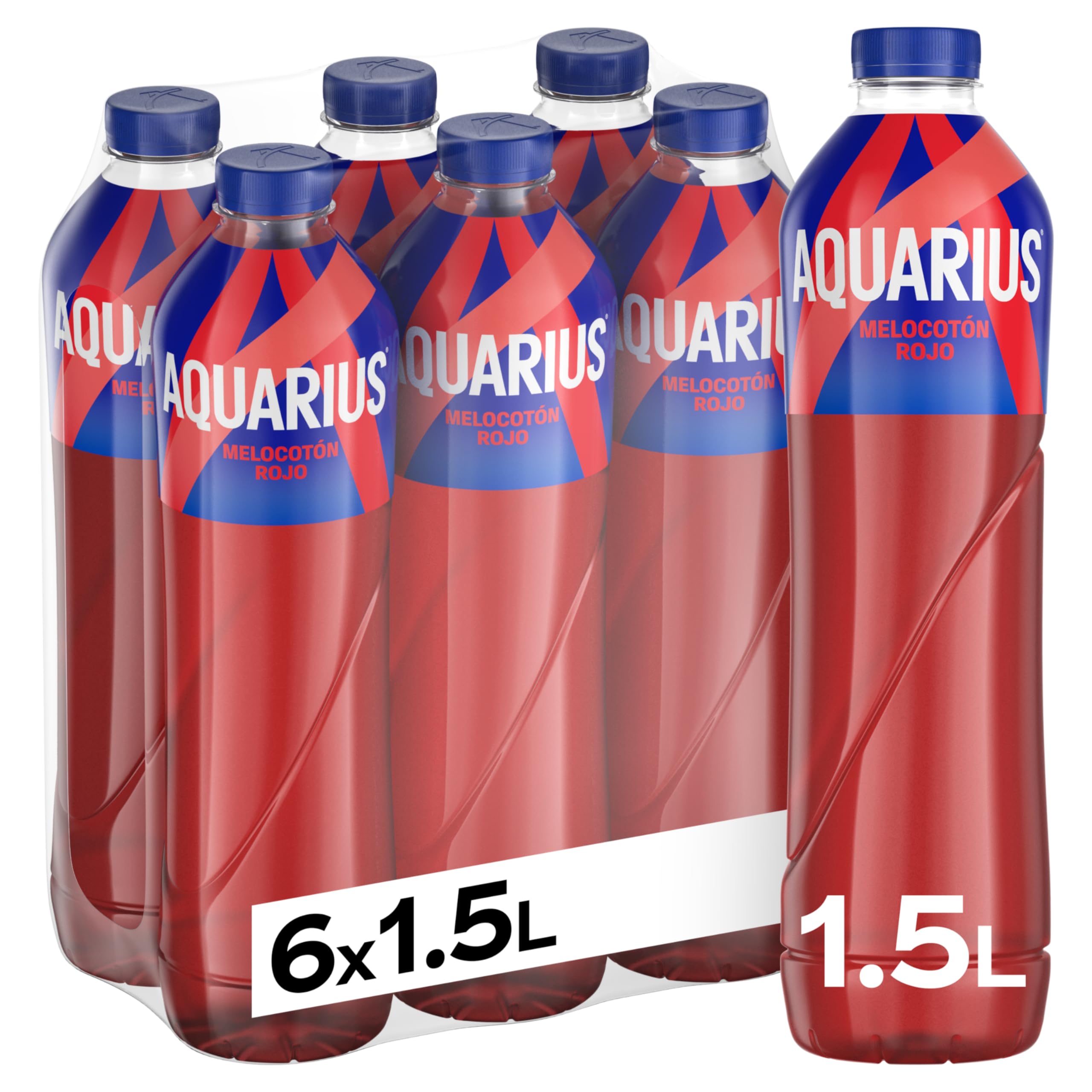 AQUARIUS Melocotón Rojo Hidratante 6x1.5L