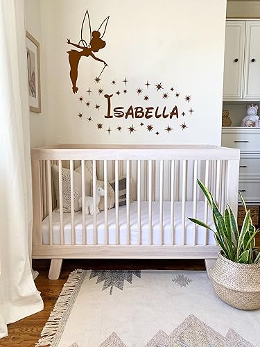 Miniatura 6 de Tinkerbell Name Wall Decal/Baby Girl Name Fairy Nursery Wall Decor/Personalized Custom Name Vinyl Wall Art Decal Sticker Magic Little Princess/Teen