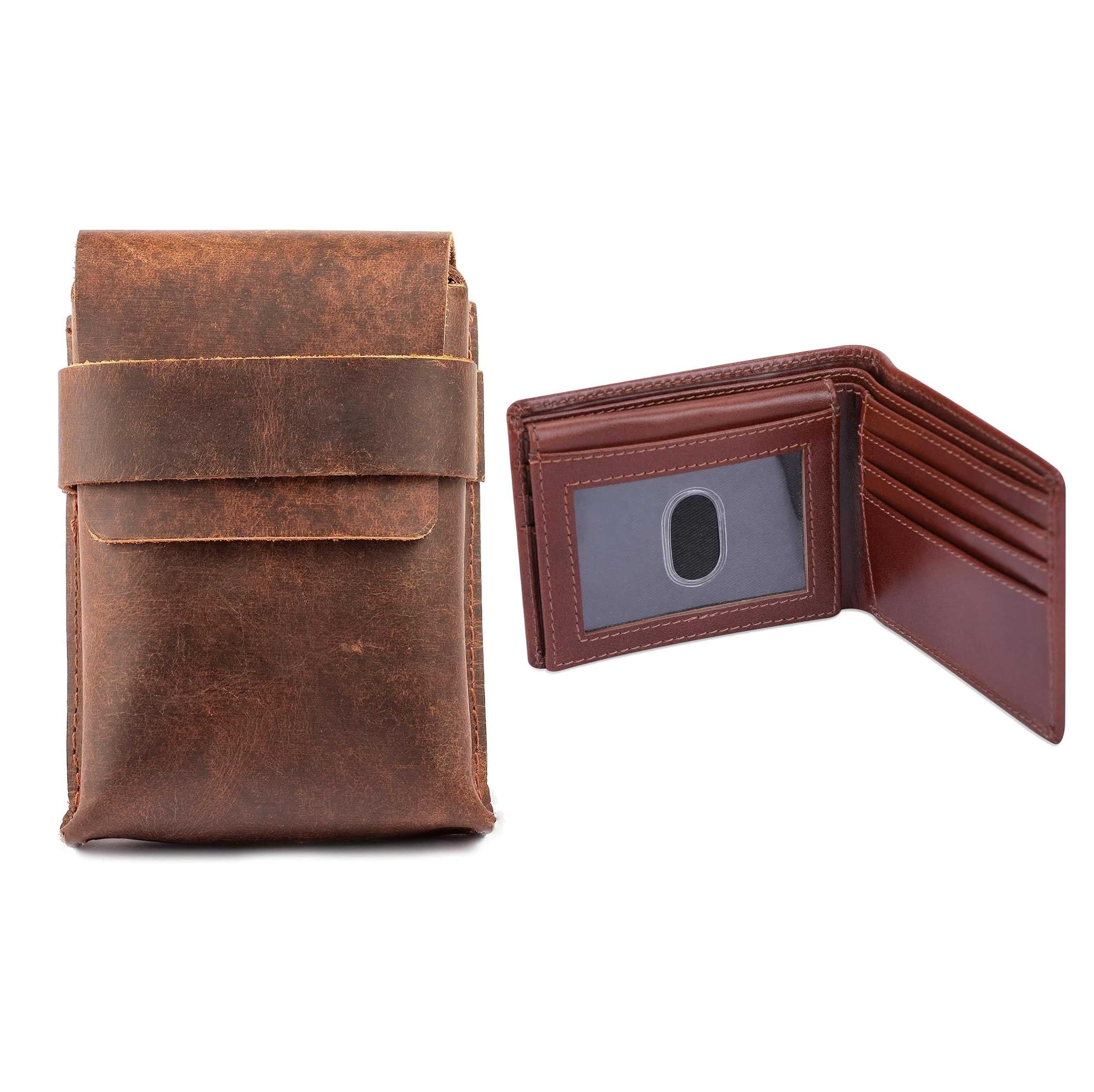 Playing Card Case Card Deck Holder Pocker Case Wallet for men Leather passcase wallet Wallet with RFID Blocking