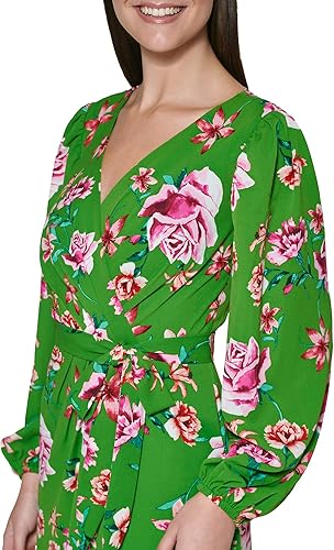 Miniatura 4 de Kensie Womens Balloon Sleeve Tie Waist Maxi Dress