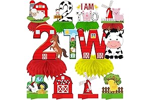 Farm Animals 2nd Birthday Decorations Table Centerpieces: Celebrate Life's Sweet Moments with Our Farm-tastic Decor