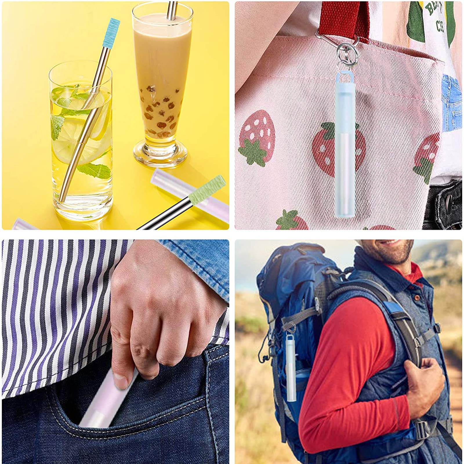 Het perfecte alternatief op wegwerp rietjes! Deze siliconen variant is herbruikbaar en drinkt net wat fijner dan een papieren rietje. Neem ze dus vooral ook lekker mee voor onderweg