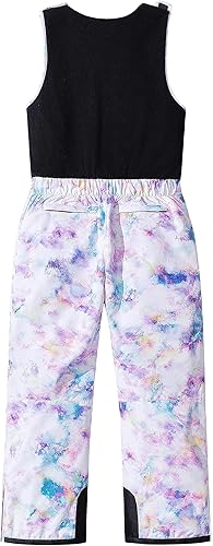 Miniatura 2 de Pursky Pantalones de nieve para niños, baberos de esquí de invierno para niña, con aislamiento, impermeables, pantalones de nieve de forro polar,