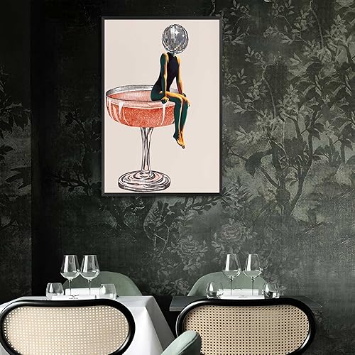 Miniatura 6 de Póster de cabeza de bola de discoteca, impresión Funky Disco de los años 70, arte de pared retro, arte digital, impresión de bola de espejo de lujo,