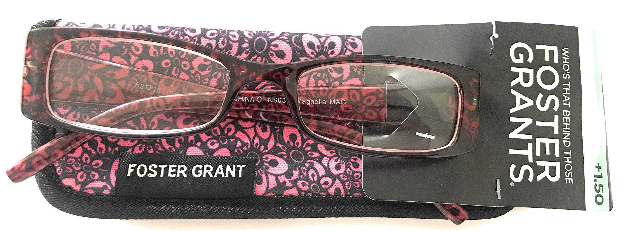Foster Grant Magnolia Women's Reading Glasses with Case +1.50
