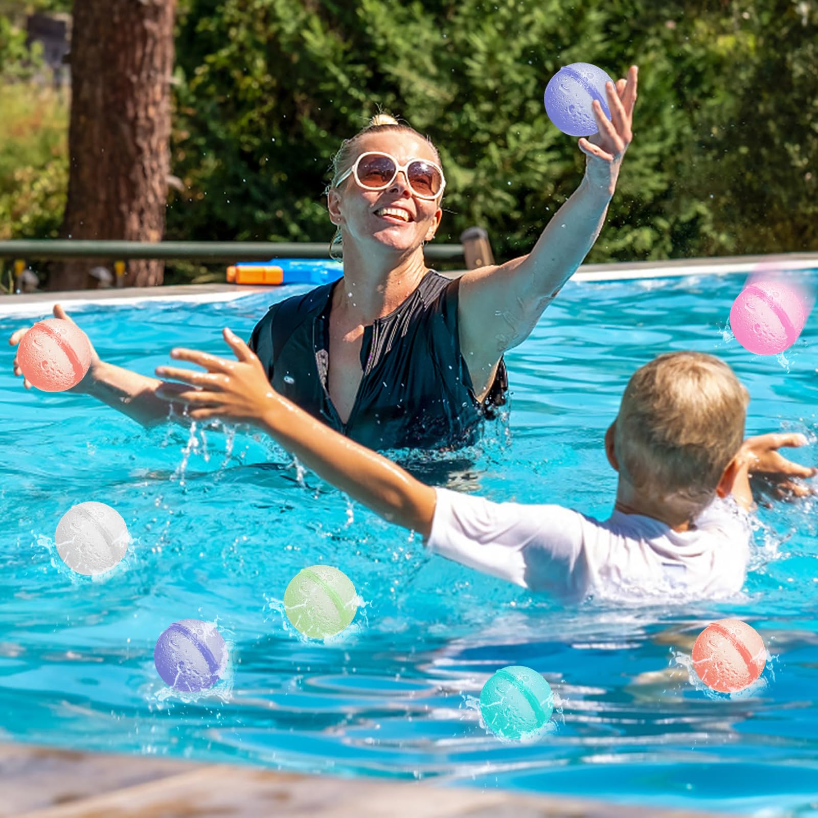 Wasserbomben Wiederverwendbar Set - 50 Stück Splash Balls Für Pool & Wasserschlachten