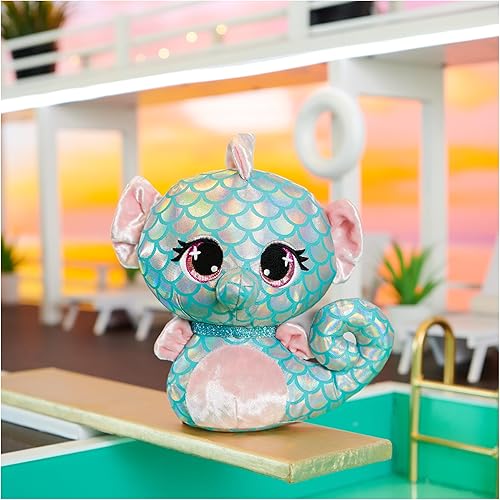 Miniatura 5 de GUND P.Lushes - Peluches de moda de diseñador, caballito de mar Mel Dives de alta calidad, rosa y verde azulado, 6 pulgadas