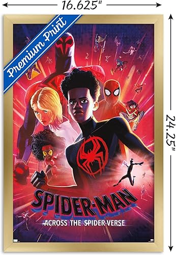 Miniatura 9 de Trends International Marvel Spider-Man Across The Spider-Verse - Póster estático de pared de una hoja, 14.725 x 22.375 pulgadas, versión enmarcada